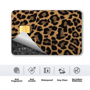 Leopard Print Credit Card Skin Sticker - Trendy and Durable Card Cover for Stylish Personalization