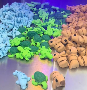 Cute 3D-Printed Ocean Animals: A Whimsical Display or Gift Set (3 Pieces)