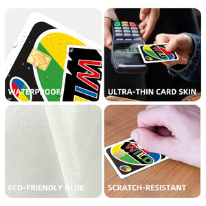 Uno Wild Card Design Credit Card Skin Sticker - Vibrant and Durable Card Cover for Unique Personalization