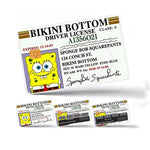 SpongeBob Driver License Credit Card Decal,Durable Credit Card Skin