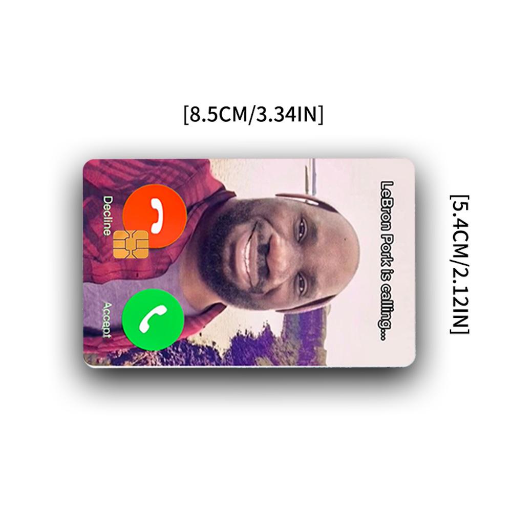 LeBron Pork Is Calling Credit Card Skin - Humorous and Durable Meme-Inspired Card Cover