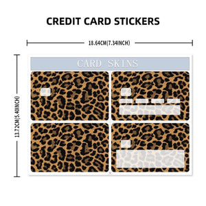 Leopard Print Credit Card Skin Sticker - Trendy and Durable Card Cover for Stylish Personalization