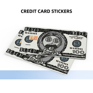 Cartoon Money Design Credit Card Skin Sticker - Fun and Durable Card Cover for Creative Personalization