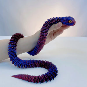 75cm Articulated 3D Printed Snake Toy – Realistic Flexible Serpent Models with Lifelike Eyes