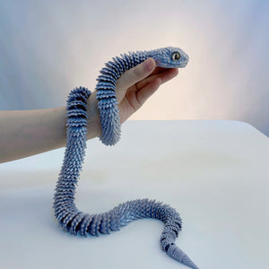 75cm Articulated 3D Printed Snake Toy – Realistic Flexible Serpent Models with Lifelike Eyes