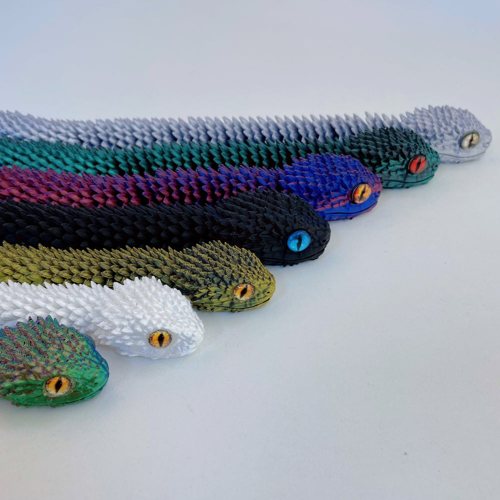 75cm Articulated 3D Printed Snake Toy – Realistic Flexible Serpent Models with Lifelike Eyes