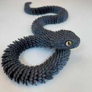 75cm Articulated 3D Printed Snake Toy – Realistic Flexible Serpent Models with Lifelike Eyes