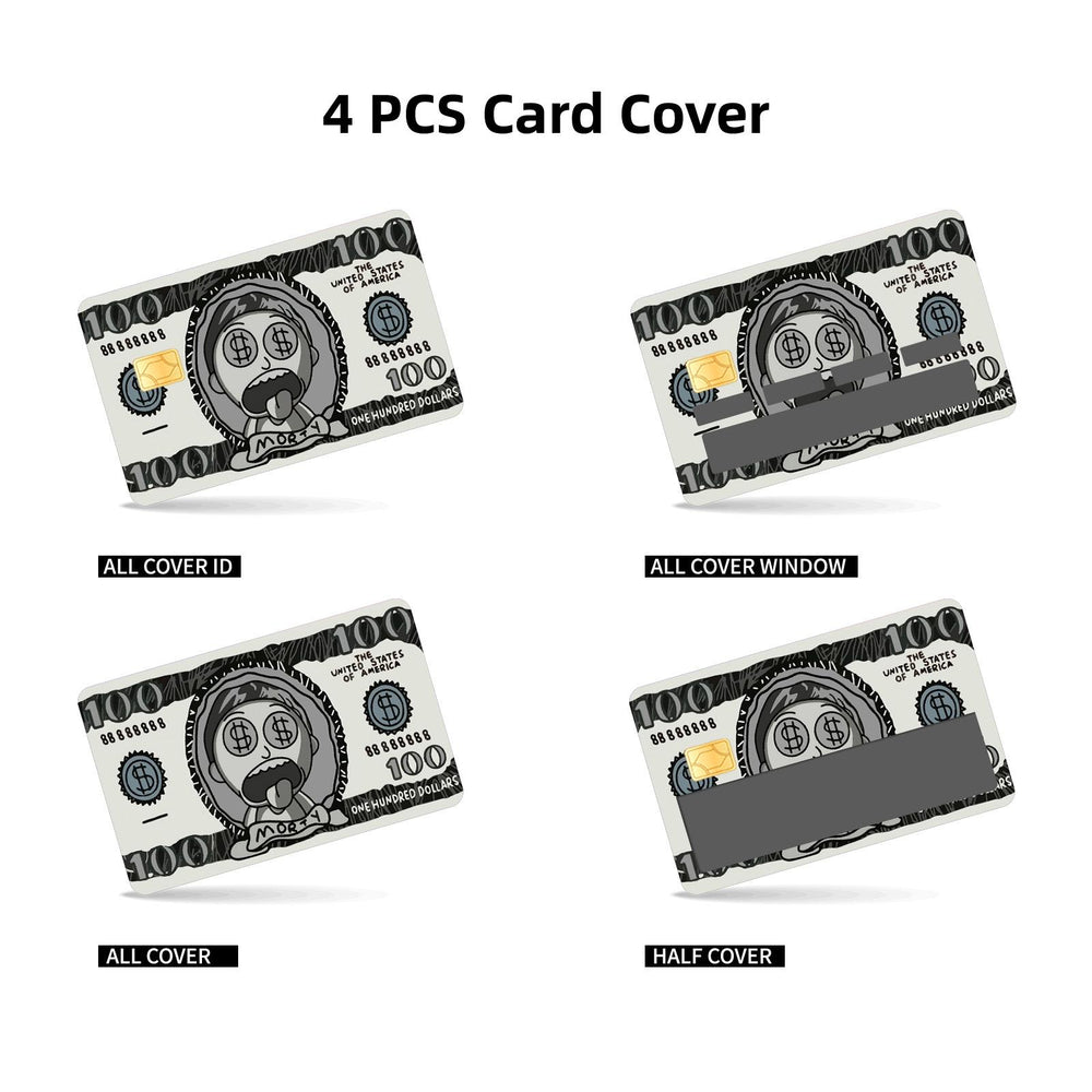 Cartoon Money Design Credit Card Skin Sticker - Fun and Durable Card Cover for Creative Personalization