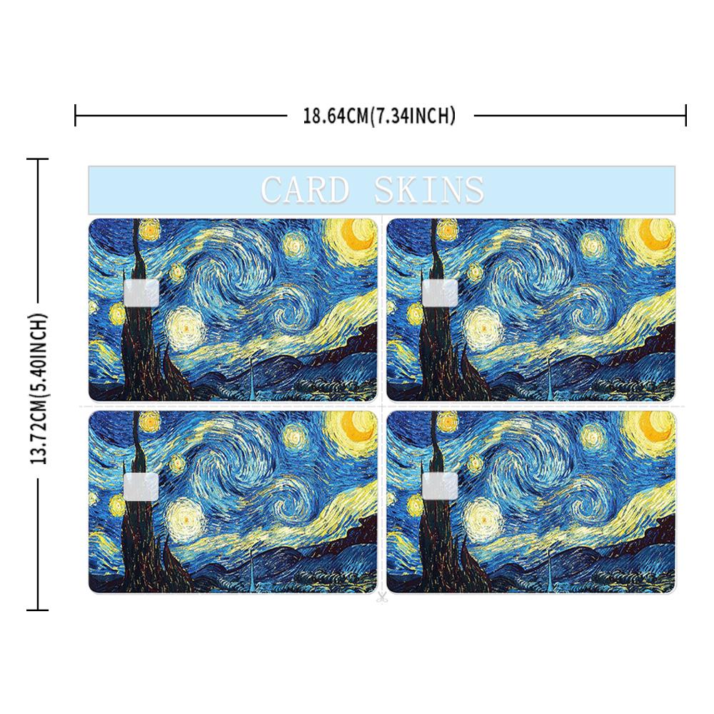 Starry Night Credit Card Skin - Artistic and Durable Van Gogh-Inspired Card Cover