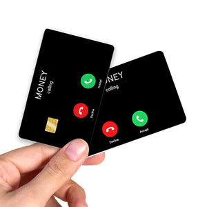 Money Calling Credit Card Skin - Clever and Durable Financial-Themed Card Cover