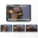 Funny Meme Design Credit Card Skin Sticker - Humorous and Durable Card Cover for Personalized Style