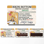 Sandy Cheeks Bikini Bottom Driver License Design Credit Card Skin Sticker