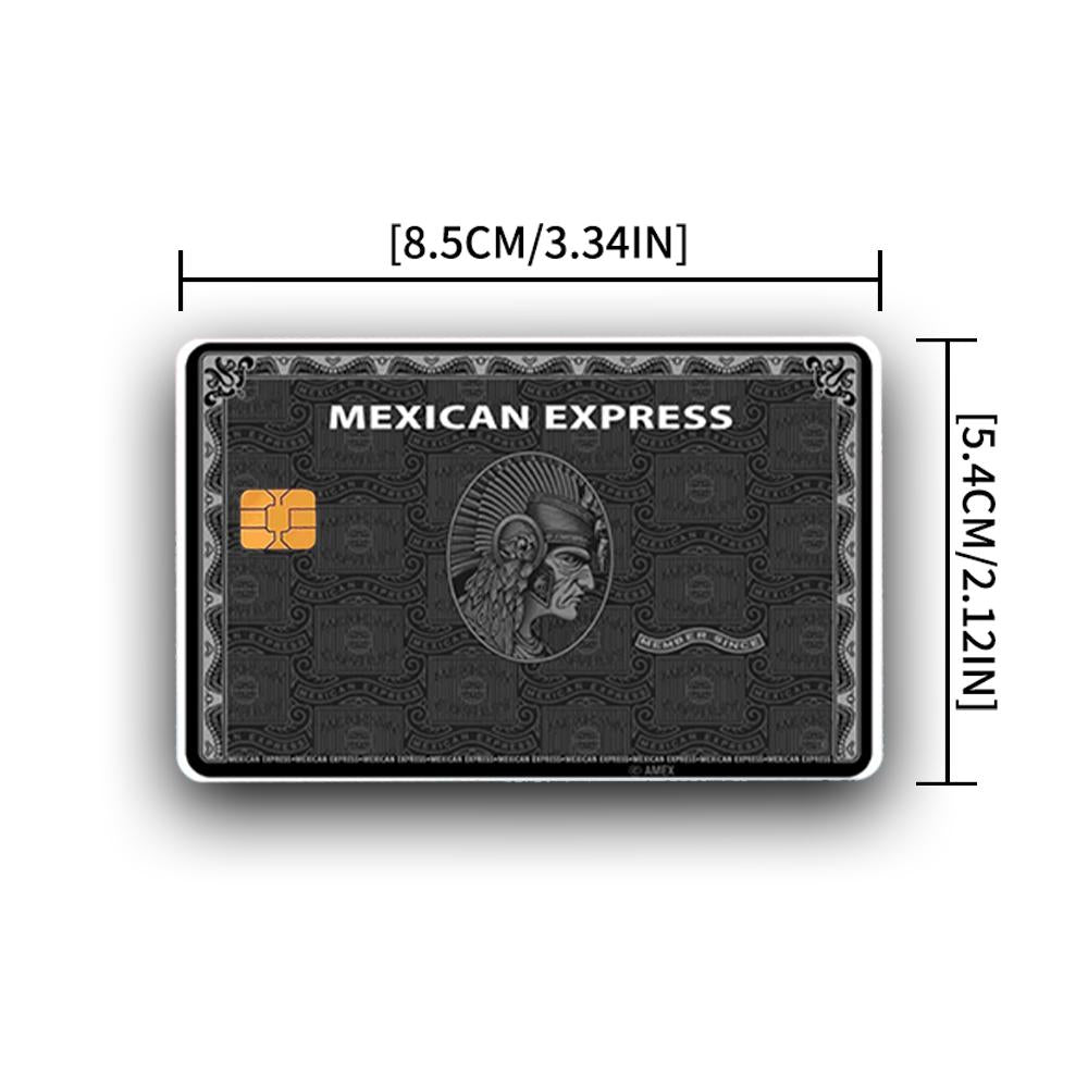 Mexican Express Black Credit/Debit/Ebt Skin Cover Decal Sticker