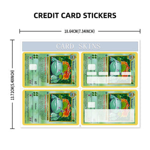 Venusaur Pokemon Card Credit Card Skin Sticker - Classic and Durable Card Cover for Pokemon Enthusiasts