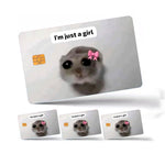 I'm Just a Girl Meme Credit Card Skin - Cute and Quirky Durable Card Cover