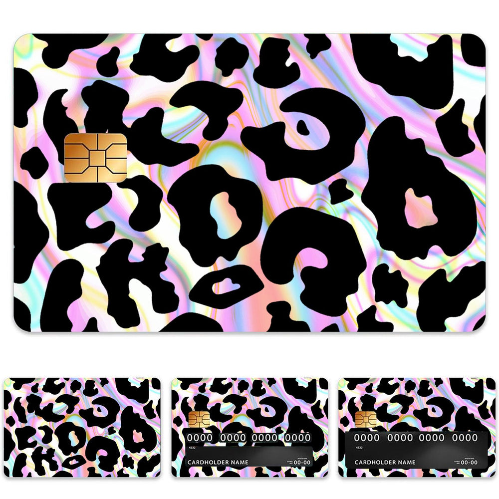 Rainbow Leopard Print Credit Card Skin Sticker - Vibrant and Durable Card Cover for Unique Personalization