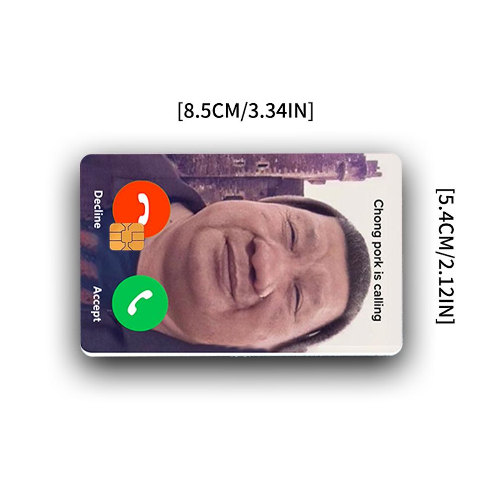 Chong Pork Is Calling Credit Card Skin - Humorous and Durable Meme-Inspired Card Cover