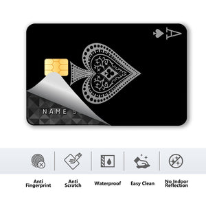 Ace of Spades Credit Card Skin Sticker - Stylish and Durable Card Cover for Personalization and Protection