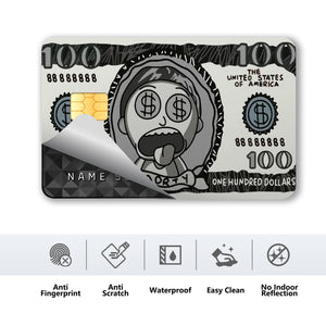 Cartoon Money Design Credit Card Skin Sticker - Fun and Durable Card Cover for Creative Personalization