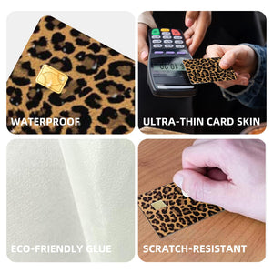 Leopard Print Credit Card Skin Sticker - Trendy and Durable Card Cover for Stylish Personalization