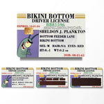 Sheldon J. Plankton Bikini Bottom Driver License Design Credit Card Skin Sticker