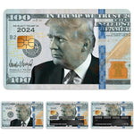 Trump 2024 $100 Bill Design, Trump Credit Card Sticker: Show Your Support!