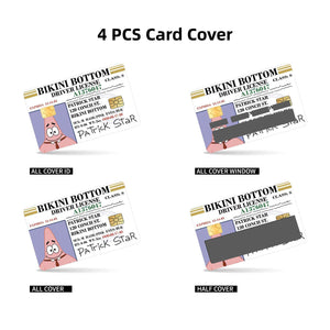 Patrick Star Bikini Bottom Driver License Design Credit Card Skin Sticker - Fun and Durable Card Cover