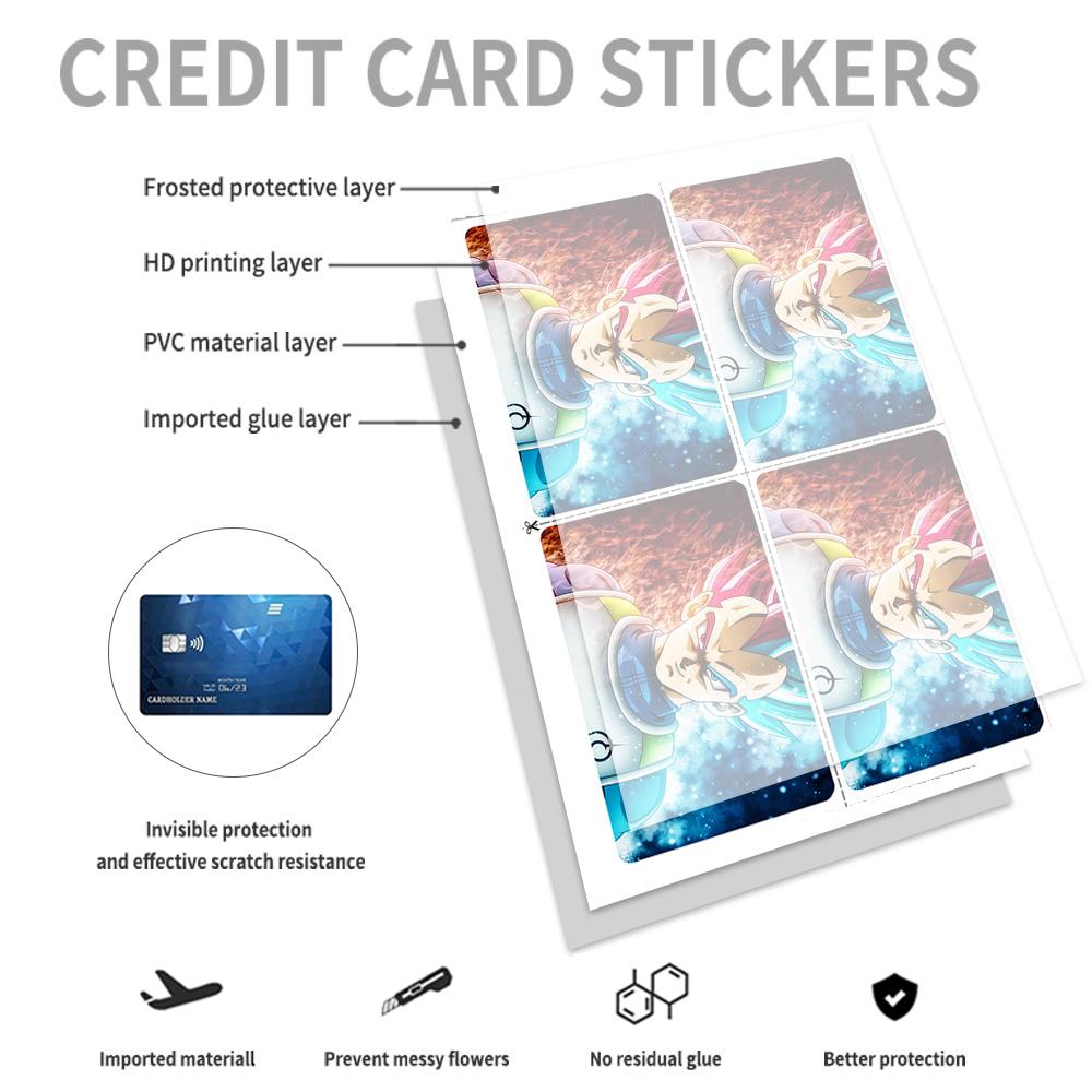 Anime Warrior Power Credit Card Skin - Bold and Durable Action-Inspired Card Cover