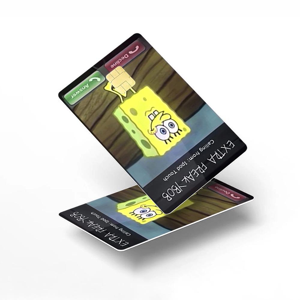 Extra Freakbob Is Calling Credit Card Skin - Funny and Durable Cartoon-Inspired Card Cover