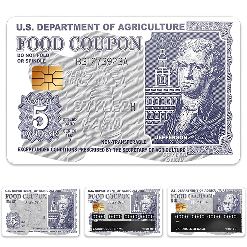 Food Coupon Credit Card Skins Stickers For Credit, Debit, And Transit Cards