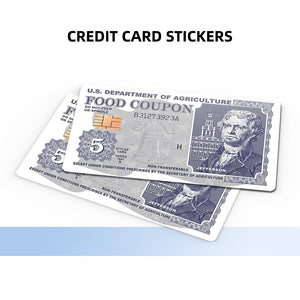 Food Coupon Credit Card Skins Stickers For Credit, Debit, And Transit Cards