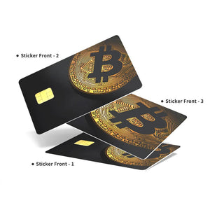 Bitcoin Gold Credit Card Skin - Sleek and Durable Cryptocurrency-Inspired Card Cover