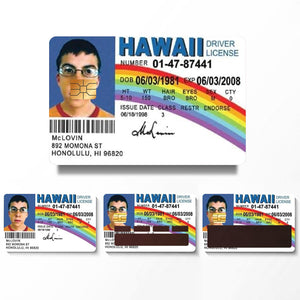 McLovin Hawaii Driver License Design Credit Card Skin Sticker - Fun and Durable Card Cover for Unique Personalization