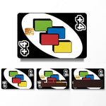 Uno +4 Wild Card Design Credit Card Skin Sticker - Colorful and Durable Card Cover for Unique Personalization