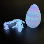 3D Printed Rainbow Luminous Dragon Eggs - Novelty & Gag Toys, Articulated Crystal Dragon Figurine