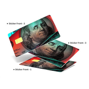 Colorful Benjamin Franklin Credit Card Skin - Bold and Durable Money-Inspired Card Cover