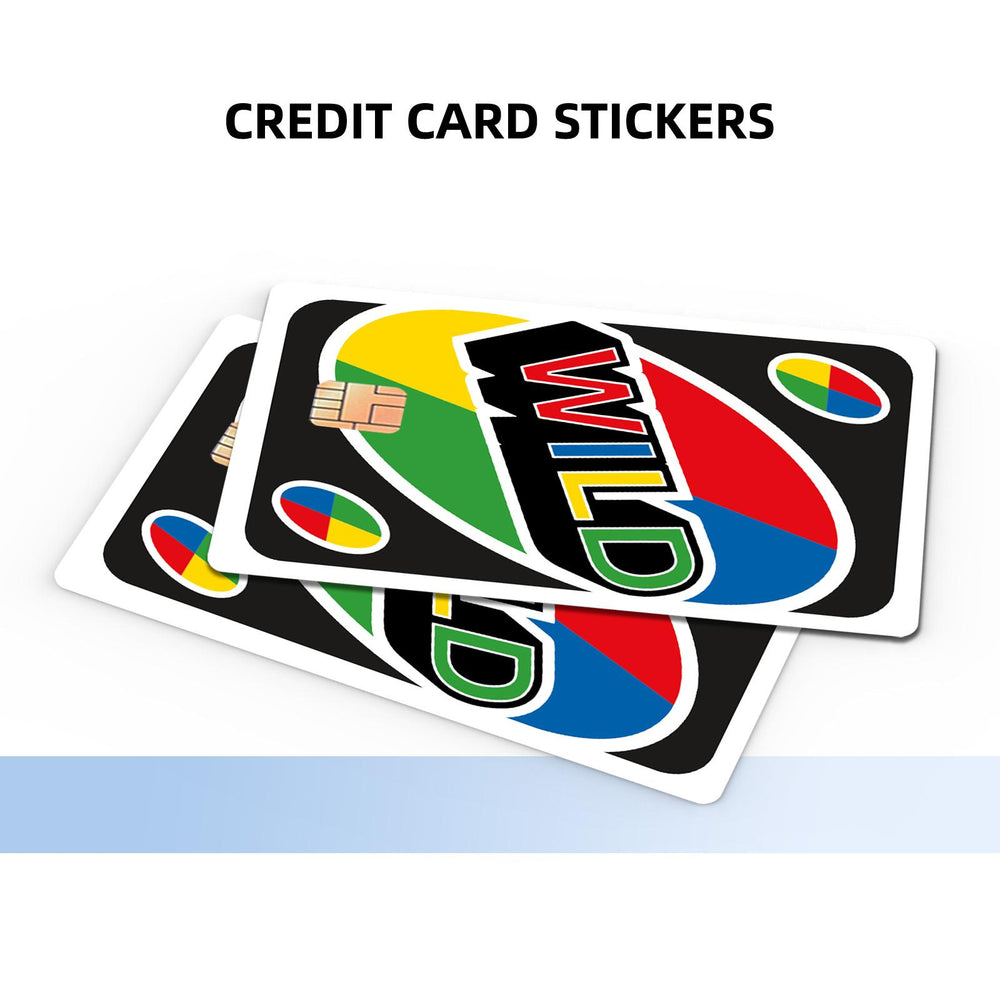 Uno Wild Card Design Credit Card Skin Sticker - Vibrant and Durable Card Cover for Unique Personalization