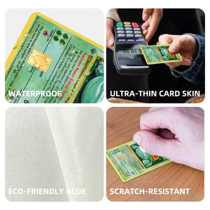 Venusaur Pokemon Card Credit Card Skin Sticker - Classic and Durable Card Cover for Pokemon Enthusiasts