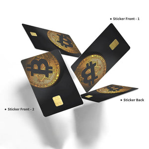 Bitcoin Gold Credit Card Skin - Sleek and Durable Cryptocurrency-Inspired Card Cover