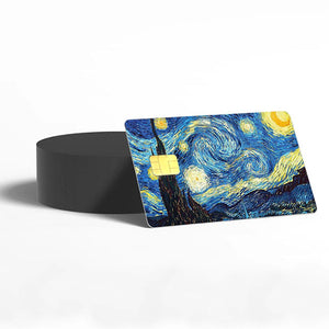 Starry Night Credit Card Skin - Artistic and Durable Van Gogh-Inspired Card Cover