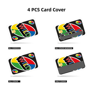 Uno Wild Card Design Credit Card Skin Sticker - Vibrant and Durable Card Cover for Unique Personalization