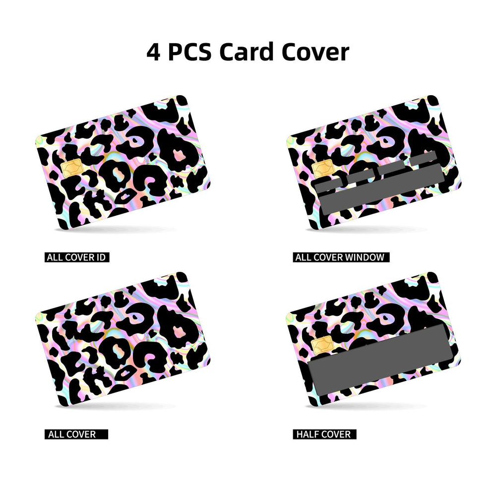 Rainbow Leopard Print Credit Card Skin Sticker - Vibrant and Durable Card Cover for Unique Personalization