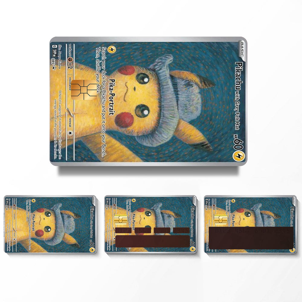 Pokemon Card Credit Card Skin Sticker - Classic and Durable Card Cover for Pokemon Enthusiasts