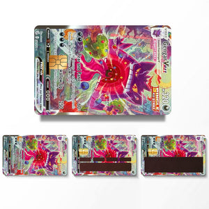 Gengar VMAX Pokemon Card Credit Card Skin Sticker - Vibrant and Durable Card Cover for Pokemon Enthusiasts