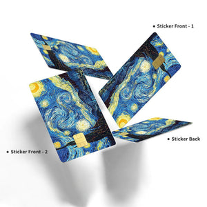 Starry Night Credit Card Skin - Artistic and Durable Van Gogh-Inspired Card Cover