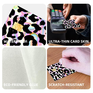 Rainbow Leopard Print Credit Card Skin Sticker - Vibrant and Durable Card Cover for Unique Personalization