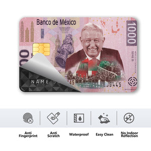 Banco de Mexico 1000 Peso Design Credit Card Skin Sticker - Vibrant and Durable Card Cover for Unique Personalization