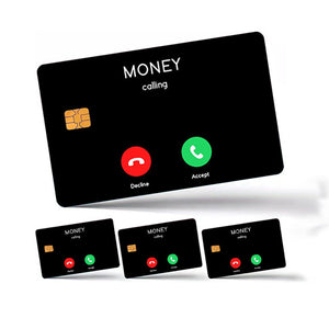 Money Calling Credit Card Skin - Clever and Durable Financial-Themed Card Cover