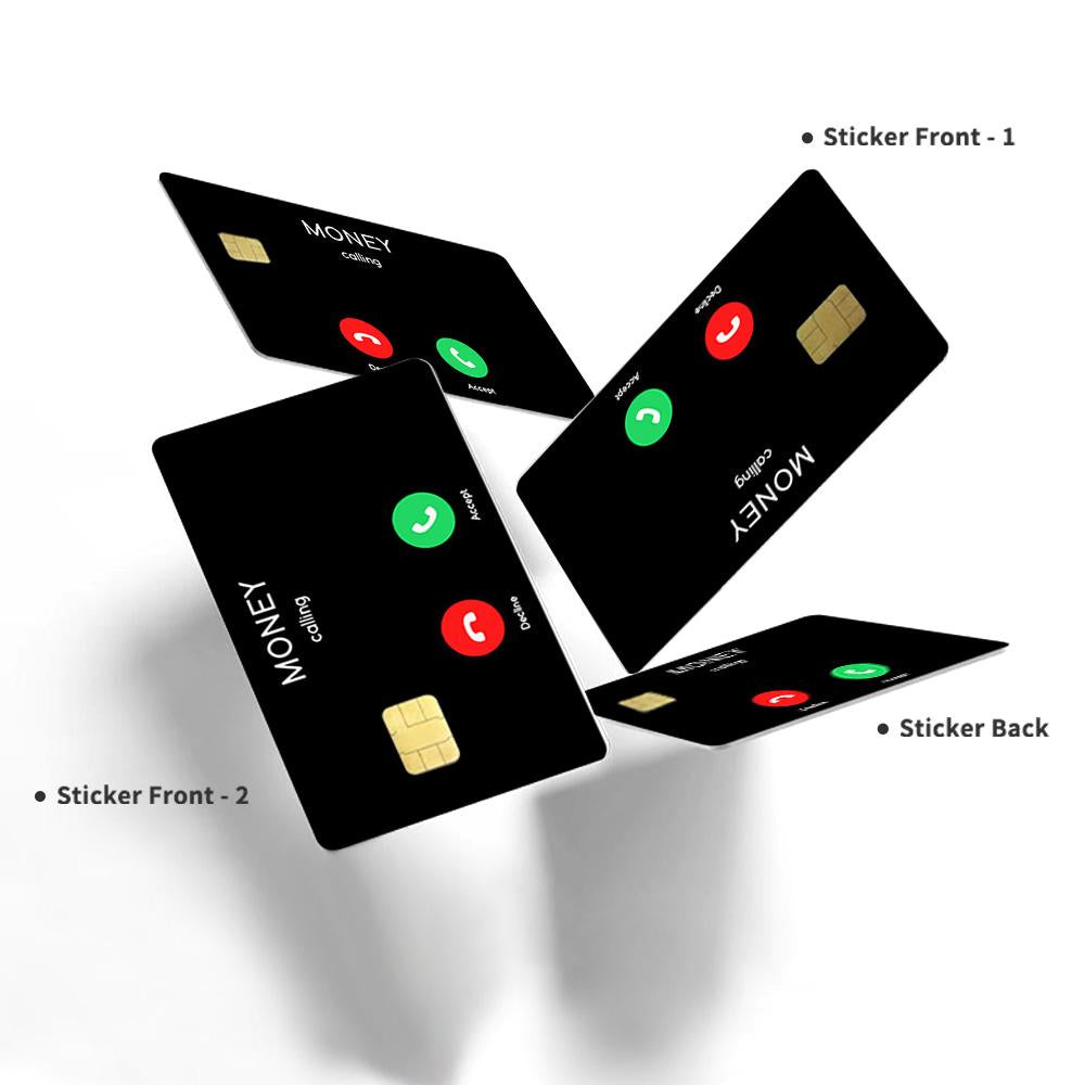 Money Calling Credit Card Skin - Clever and Durable Financial-Themed Card Cover