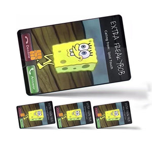 Extra Freakbob Is Calling Credit Card Skin - Funny and Durable Cartoon-Inspired Card Cover